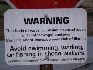 tdec warning at sinking creek access